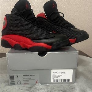 Nike Air Jordan 13 Black and Red Retro Sneakers